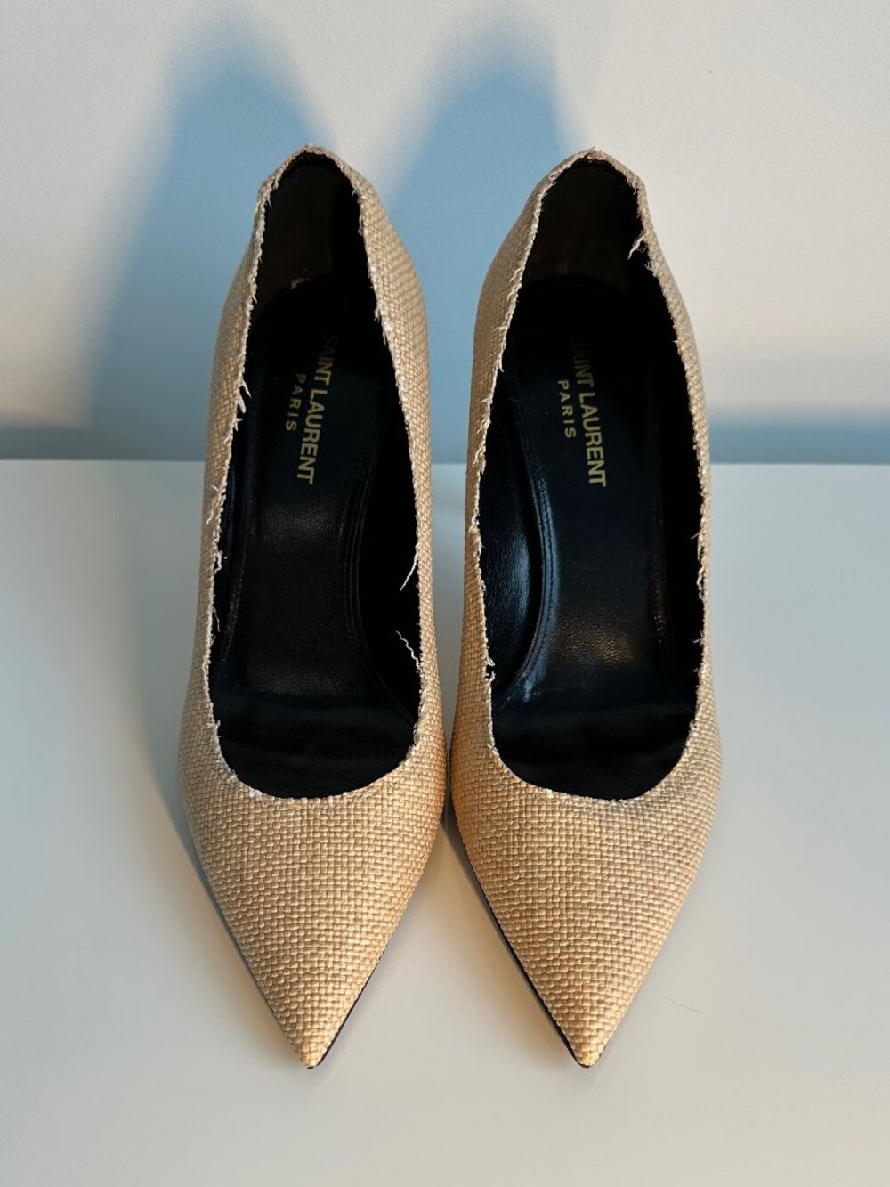 SAINT LAURENT Raffia Pump Size 9